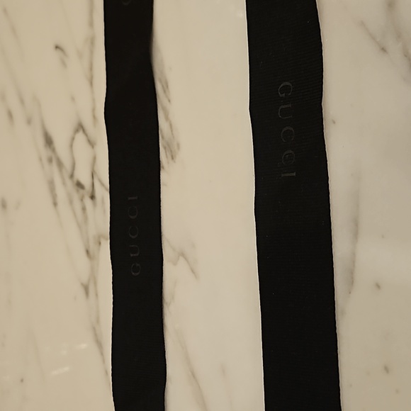 AUTHENTIC GUCCI BLACK RIBBON GIFT PACKAGING THICK EXTRA LONG 112" - Picture 2 of 2